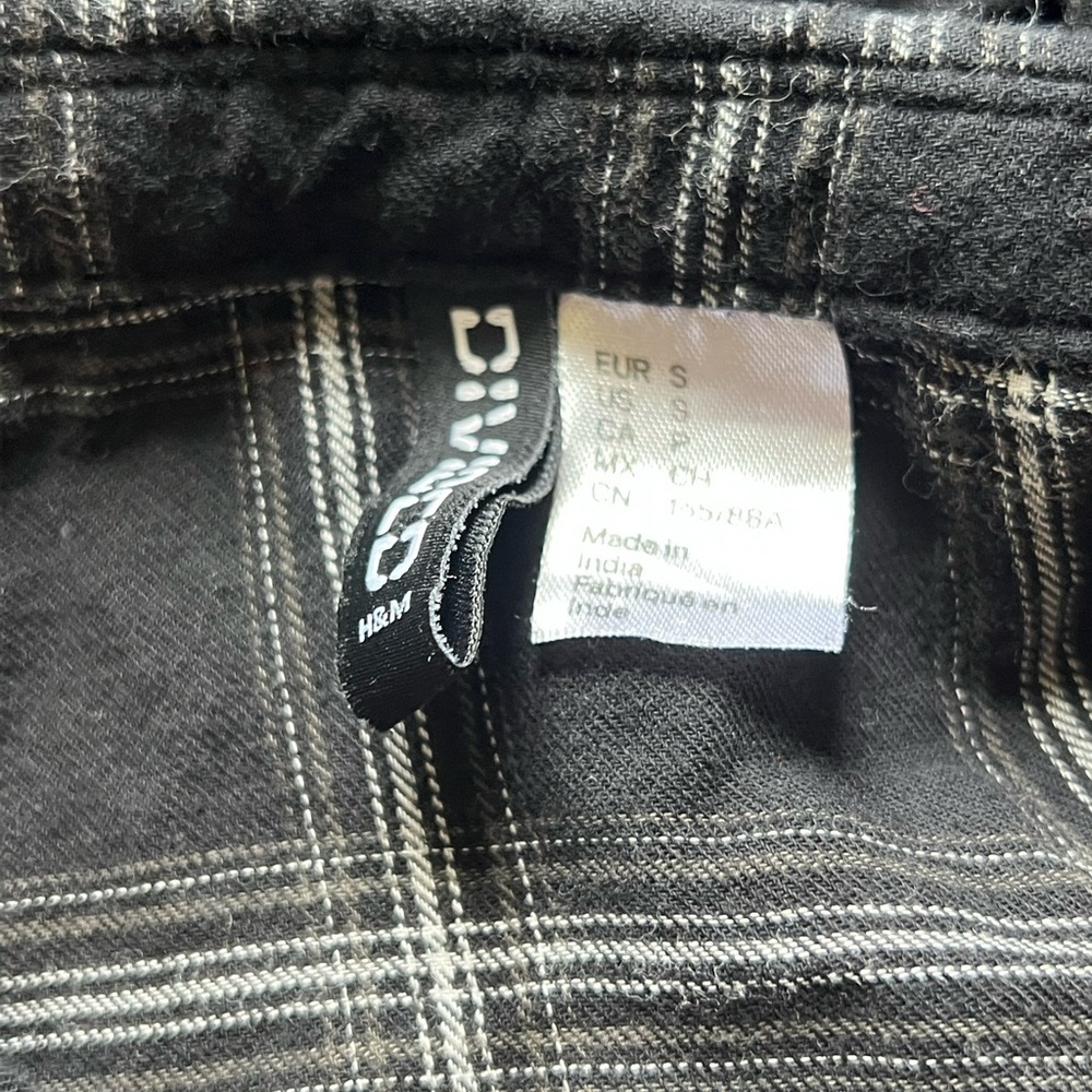 H&M Monochrome Black and White Checkered  Cropped Top - Picture 4 of 5